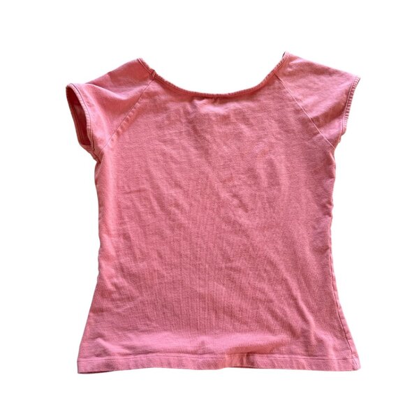Vintage Horny Toad Womens XS Pink Cap Sleeve Stretch Tshirt Raglan Style - Picture 4 of 7